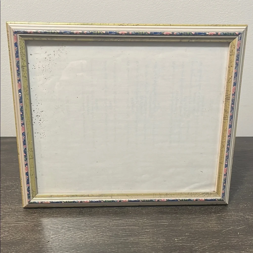 Vintage 8x11 Photo Floral Rimmed Picture Frame